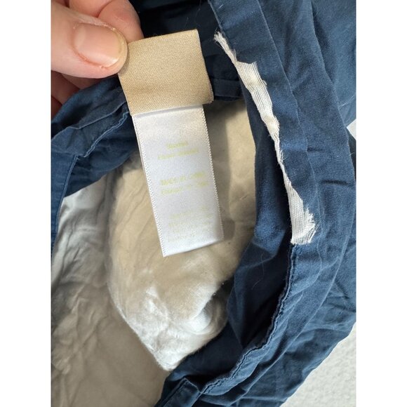 Pottery Barn Teen Sham Plaid Patchwork Orange Navy Green Standard - Picture 4 of 6